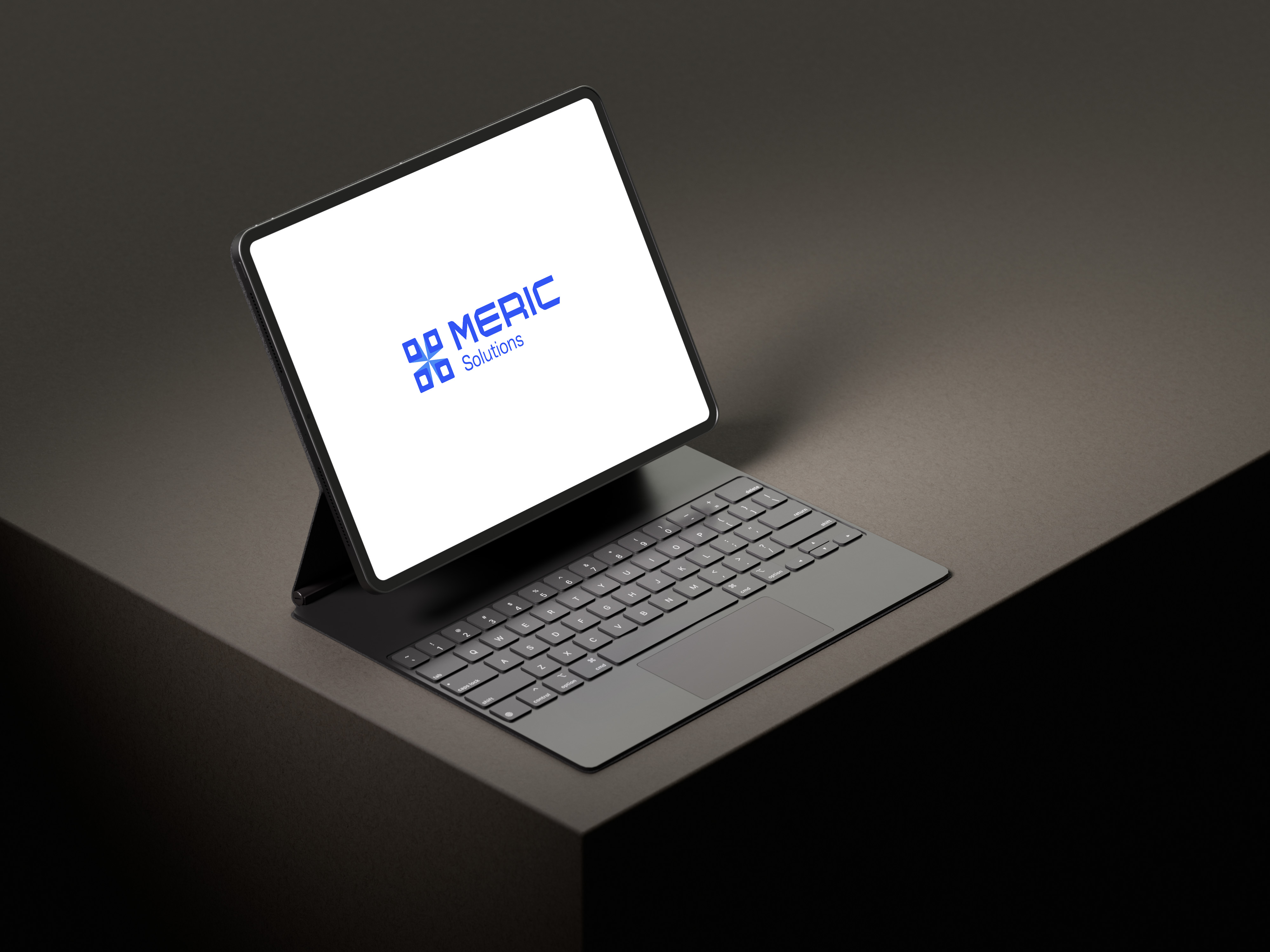 Meric Solutions on laptop